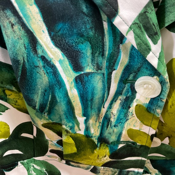 Lafayette 148 New York Womens Blazer Jacket Size 8 Tropical Palm Leaf Print - Picture 13 of 16